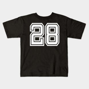 Numbers 28 for a sports team, group, or community Kids T-Shirt